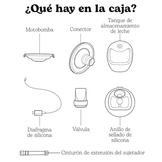 Extractor eléctrico manos libres blanco tapa transparente