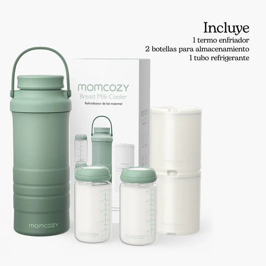 Enfriador portátil de leche materna con tecnología de enfriamiento 360°, capacidad de 22oz, mantiene la leche fría por más de 24 horas, libre de BPA - Momcozy