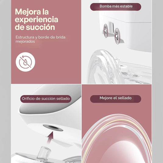 Extractor de leche doble manos libres S9 Pro, color gris - Momcozy