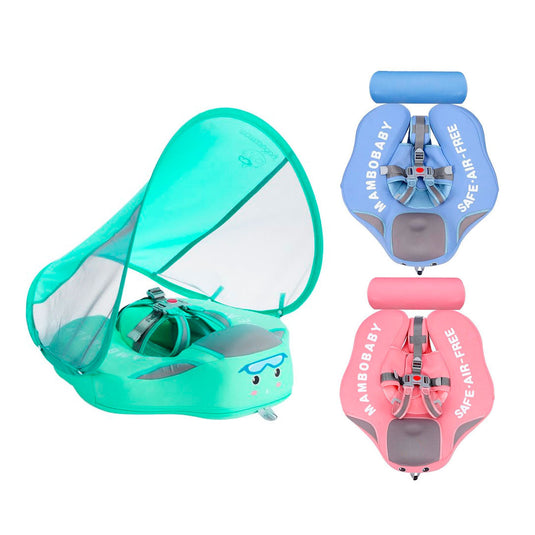 Flotador con arnés y carita para bebés, flotador de natación para bebés acostados de 3 a 24 meses, diseño no inflable, completamente sellado para nadar sin aire de forma segura - Cocco Semana 2026