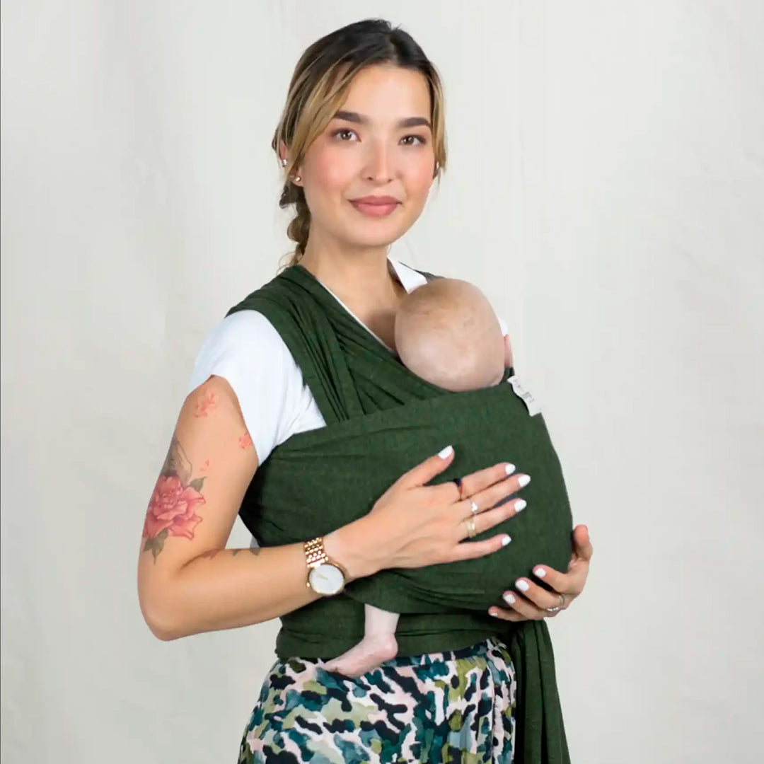 Fular elástico portabebés para recién nacido - Kargo Verde Selva