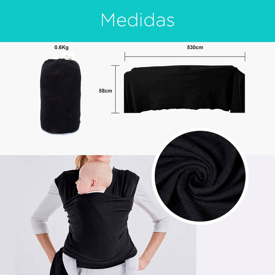 Fular semielástico para recién nacido, cargador ergonómico, hecho en tela suave y ligera, transpirable, portabebés tipo canguro - Cocco Semana 2026