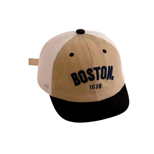 Gorra Boston 1630 estilo beisbol para bebé, correa de ajuste, en malla, material cómodo y resistente, transpirable para uso diario y viajes