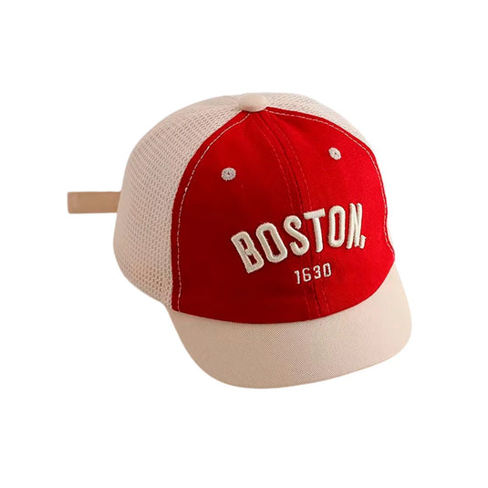 Gorra Boston 1630 estilo beisbol para bebé, correa de ajuste, en malla, material cómodo y resistente, transpirable para uso diario y viajes