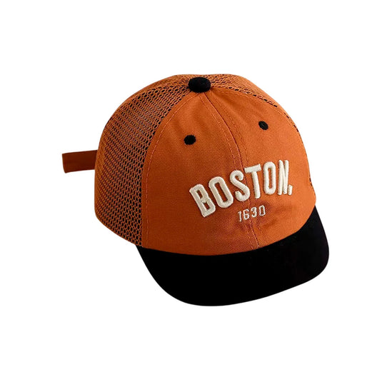 Gorra Boston 1630 estilo beisbol para bebé, correa de ajuste, en malla, material cómodo y resistente, transpirable para uso diario y viajes