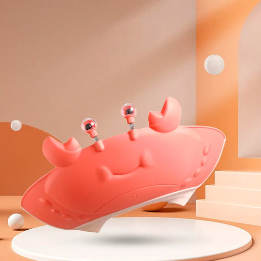 Gorro protector de cangrejo para baño, cubre ojos y oídos a la hora del baño, divertidos colores y forma, ajustable con correa, hecho en material resístete hipoalergénico