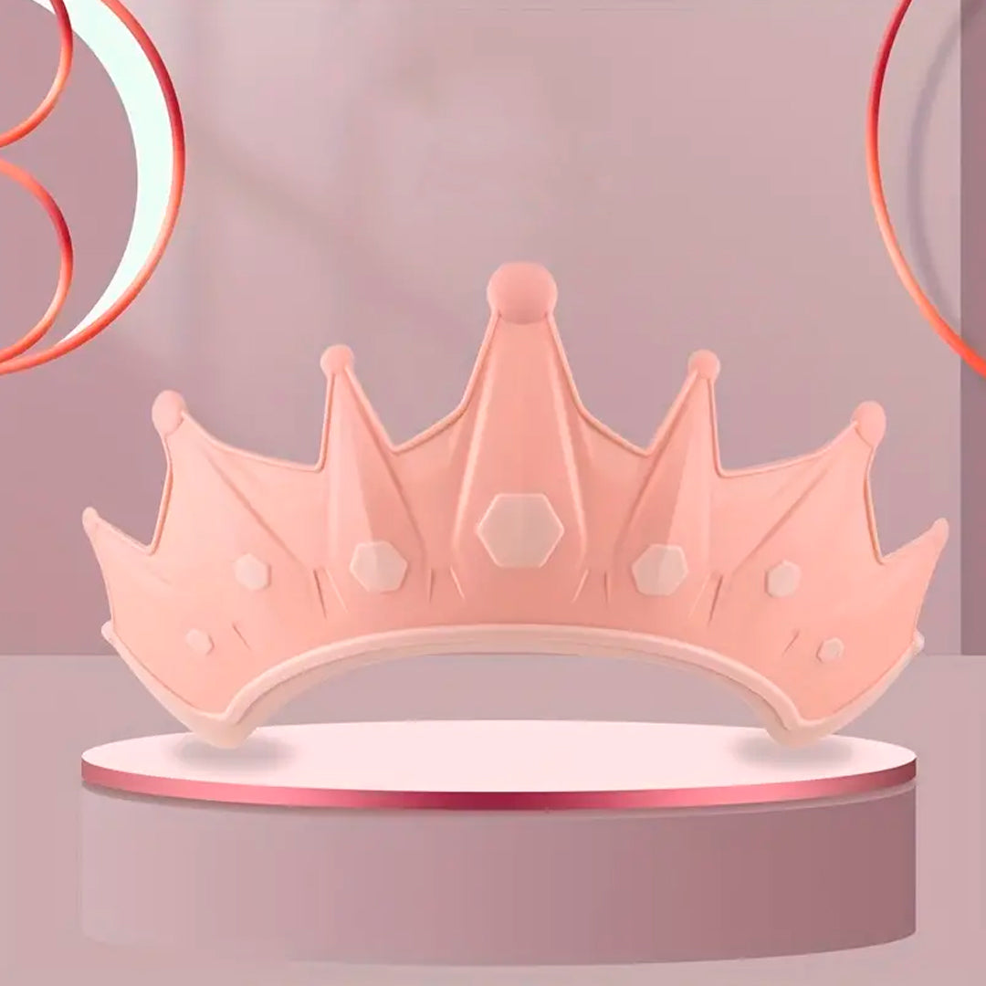 Gorro protector de silicona para baño con diseño de Corona Rosa