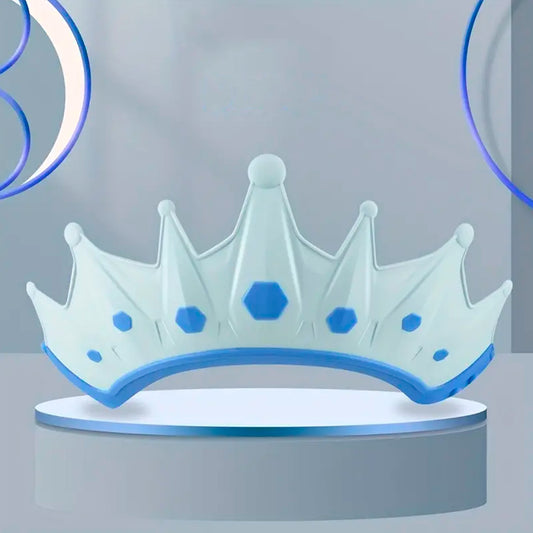 Gorro protector de silicona para baño con diseño de Corona Azul