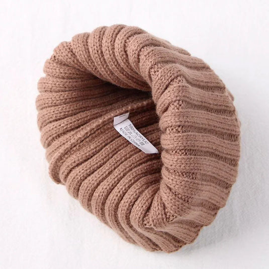 Gorro de diseño tejido Boston 1630 para bebé, color plano ideal para el día a día, gorro de punto cálido con dobles, hecho en material suave hippoargenico