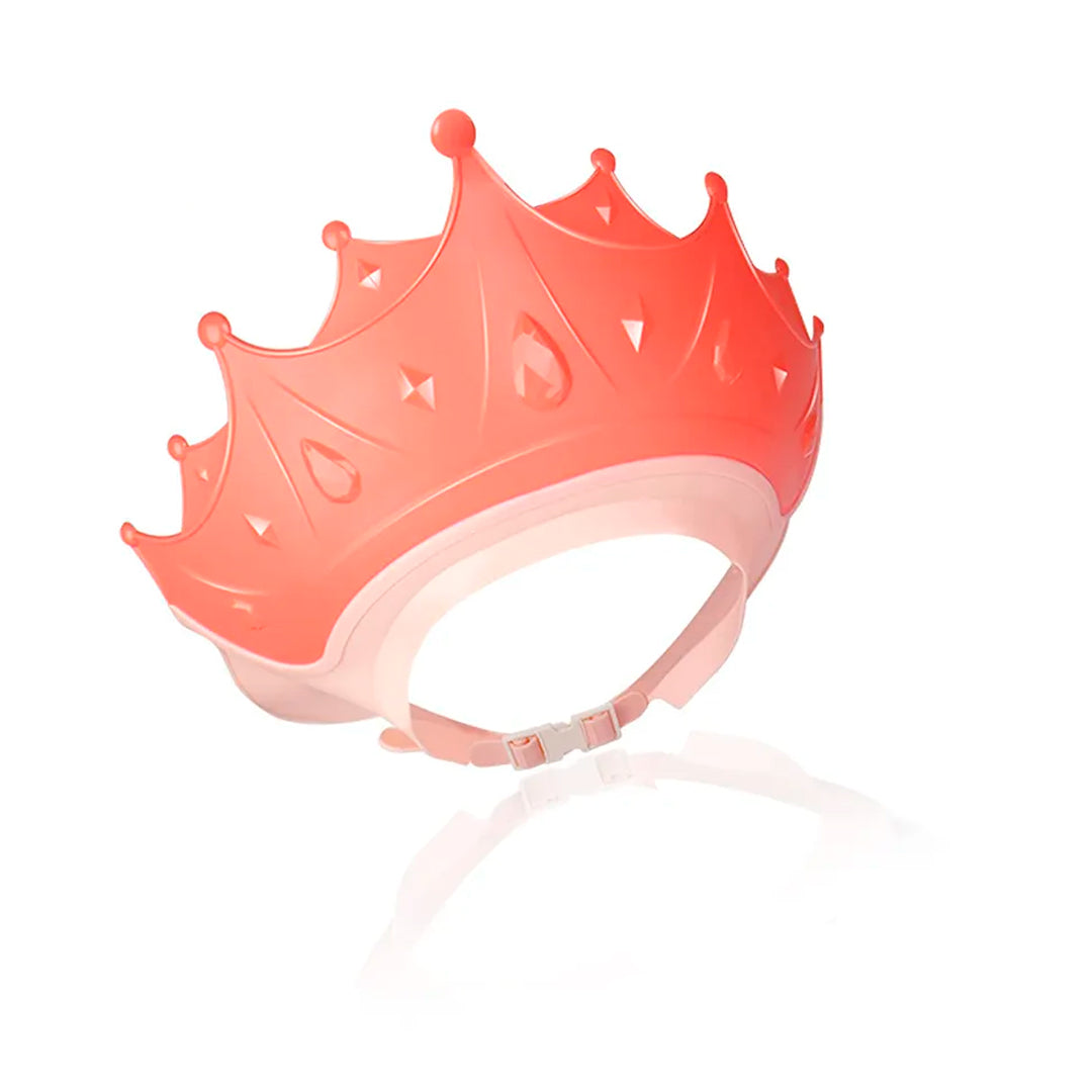 Gorro de baño ajustable en silicona y diseño de corona Rosa