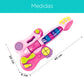 Guitarra multifuncional didáctica de juguete, de color rosada, con melodías y luces - Huanger