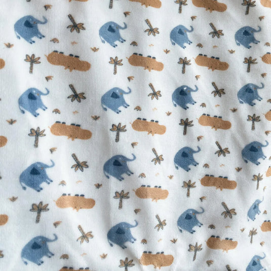 Set gorro y manta de envolver para bebé en algodón, con estampado de letras y animalitos, suave y transpirable
