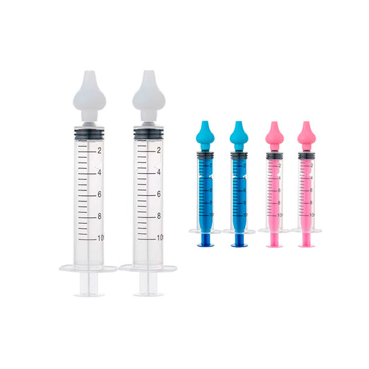Irrigador nasal estilo jeringa para bebé, ayuda a limpiar y despejar las vías respiratorias, hecho en plástico 100% libre de BPA, boquilla de silicona suave - Kokibebe