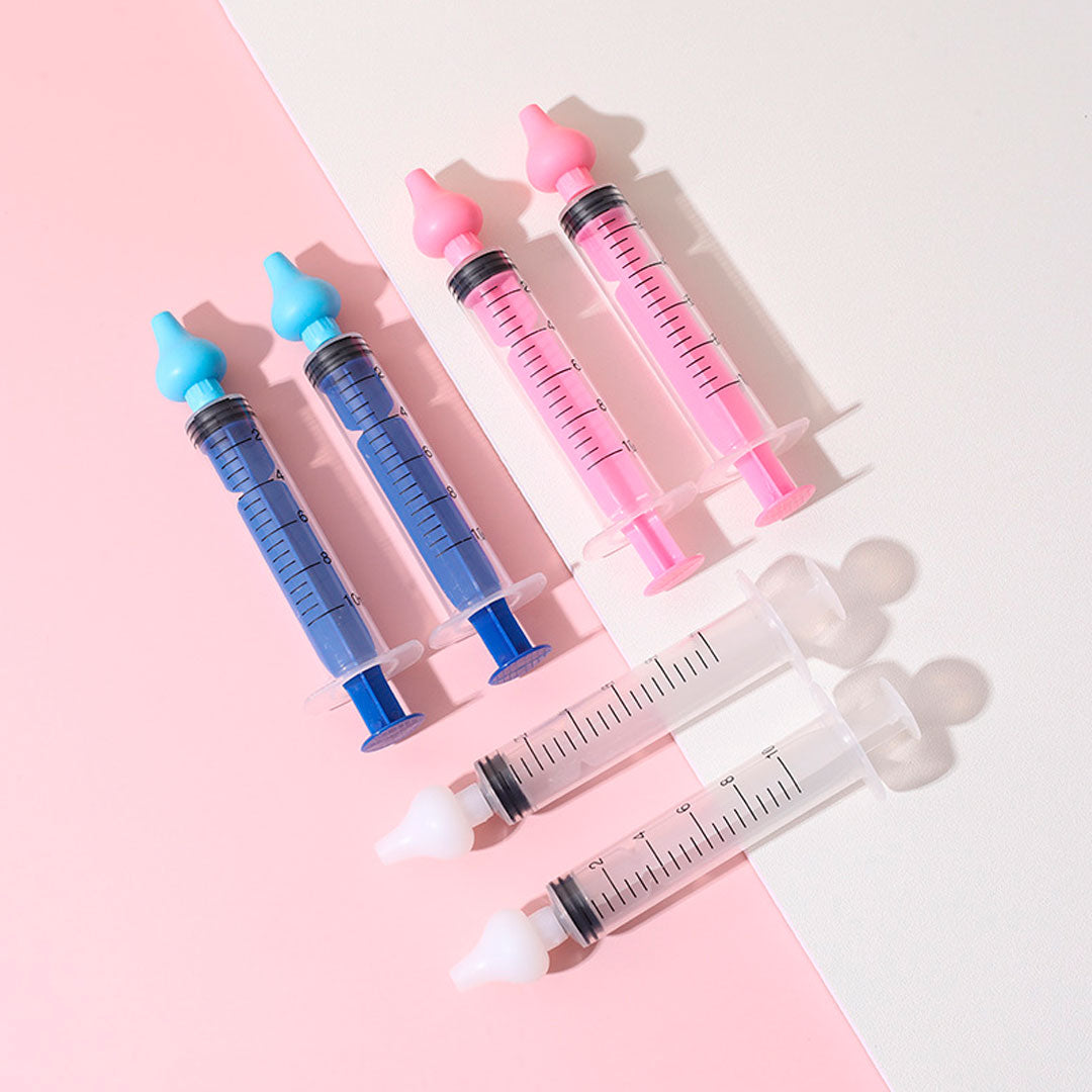 Irrigador nasal estilo jeringa para bebé, ayuda a limpiar y despejar las vías respiratorias, hecho en plástico 100% libre de BPA, boquilla de silicona suave - Kokibebe