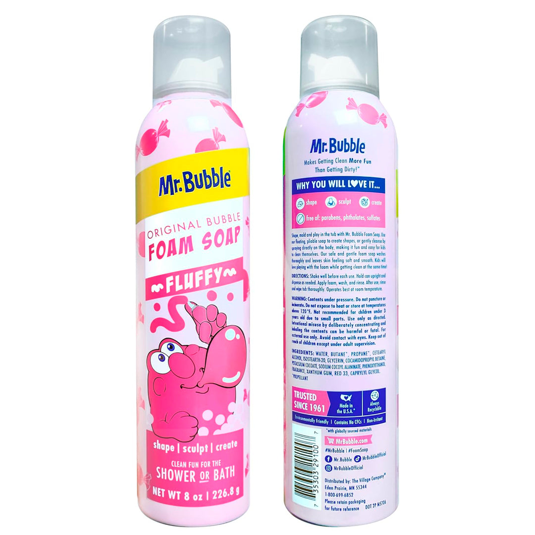 Jabon en espuma con aroma a chicle, 8 onzas, ideal para bebé y niños, solución de baño de burbujas hipoalergénica - Mr. Bubble