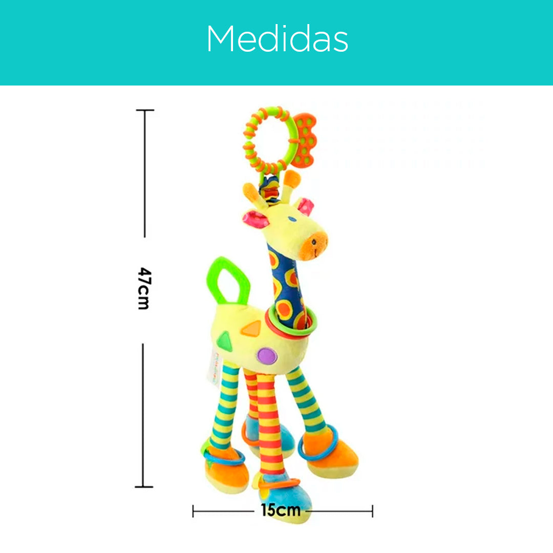 Sonajero de jirafa para bebé, colgante y antialérgico