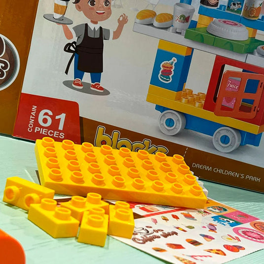 Juego de bloques Coffe Shop de 61pz armable para +36 meses