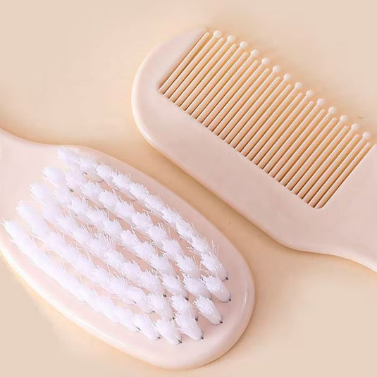 Kit de aseo 7pz color beige para bebé, artículos esenciales para el cuidado, de tamaño compacto ideal para llevarlo a todos lados