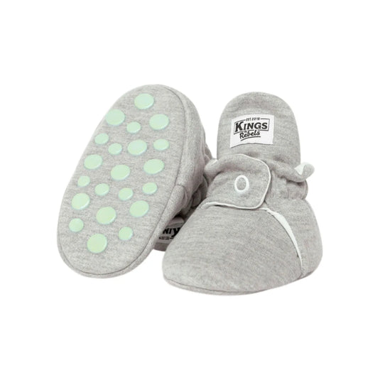 Zapatitos Algodón Gripper Gris para bebé - Kings & Rebels