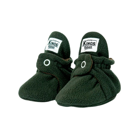 Zapatitos Fleece Classic Verde para bebé - Kings & Rebels