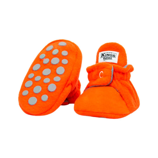 Zapatitos Fleece Gripper Naranja para bebé - Kings & Rebels
