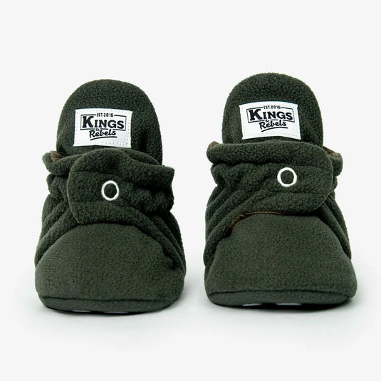 Zapatitos Fleece Gripper Verde para bebé - Kings & Rebels