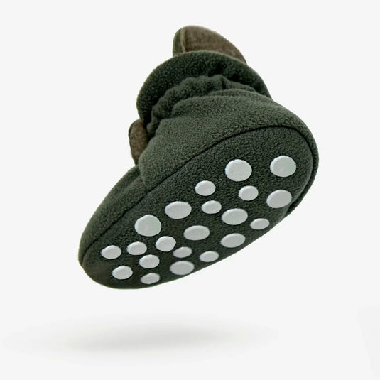 Zapatitos Fleece Gripper Verde para bebé - Kings & Rebels