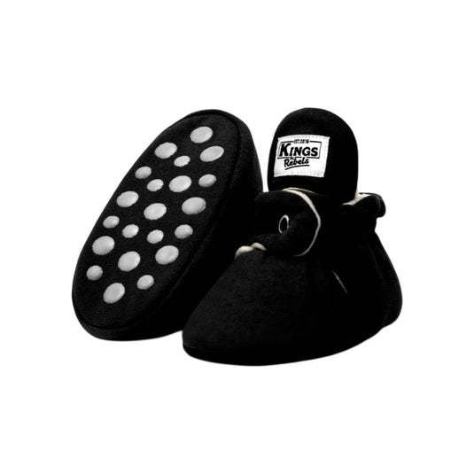 Zapatitos Gamuza Gripper Negro para bebé - Kings & Rebels
