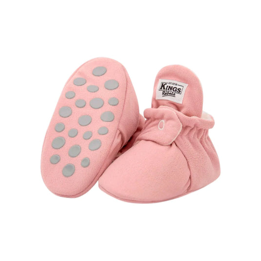 Zapatitos Gamuza Gripper Palo Rosa para bebé - Kings & Rebels