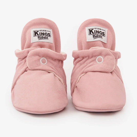 Zapatitos Gamuza Gripper Palo Rosa para bebé - Kings & Rebels