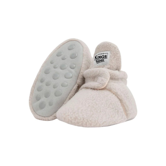 Zapatitos Teddy Gripper Gris para bebé - Kings & Rebels