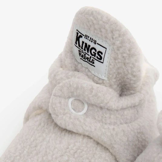 Zapatitos Teddy Gripper Gris para bebé - Kings & Rebels