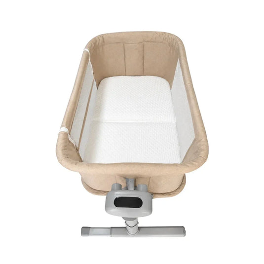 Cuna de colecho multifuncional para bebé con función mecedora, altura ajustable, mosquitero, colchón de espuma con memoria y canasta - Kidilo