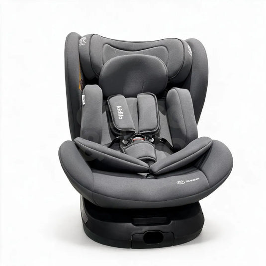 Silla de carro convertible giratoria 360° para bebé, con instalación ISOFIX, arnés de 5 puntos y reposacabezas ajustable, desde recién nacido hasta 36 kg - Kidilo