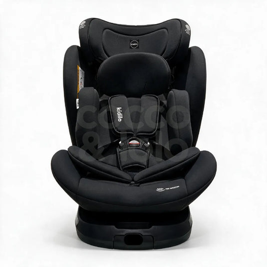 Silla de carro convertible giratoria 360° para bebé, con instalación ISOFIX, arnés de 5 puntos y reposacabezas ajustable, desde recién nacido hasta 36 kg - Kidilo
