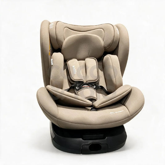 Silla de carro convertible giratoria 360° para bebé, con instalación ISOFIX, arnés de 5 puntos y reposacabezas ajustable, desde recién nacido hasta 36 kg - Kidilo