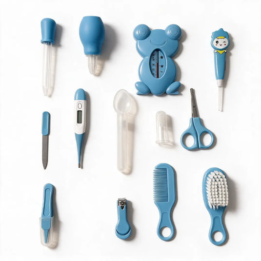 Kit de aseo estuche estampado de gatos, set de aseo para bebé recién nacido, de 14 piezas incluyendo una lima eléctrica con cabezales intercambiables, cómodo estuche para facilitar el llevarlo - Cocco Semana 2026