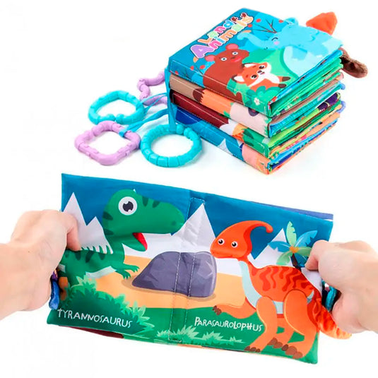 Paquete de 4 libros sensoriales de tela con diferentes texturas