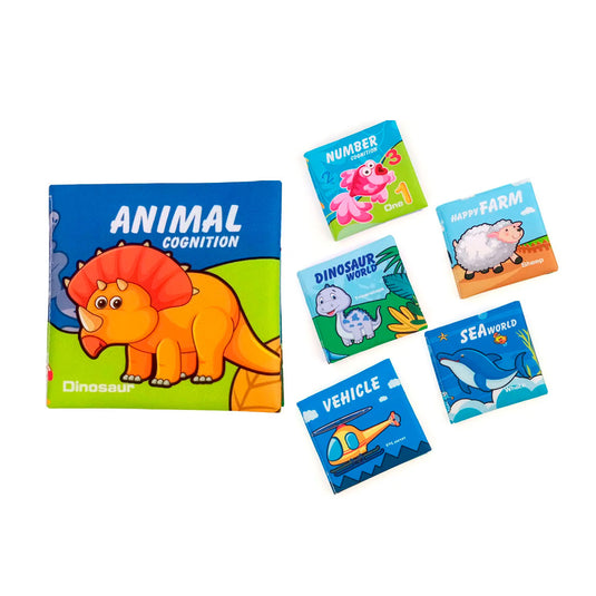 Libro sensorial de tela para bebé, con diseño y colores llamativos, lavable a máquina, hecho en material duradero, hipoalergénico, suave con la piel del bebé