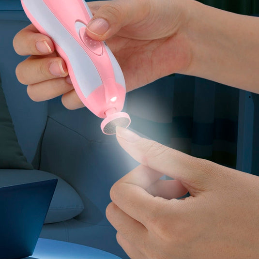 Kit cortaúñas eléctrico para bebés con limas intercambiables y velocidad ajustable