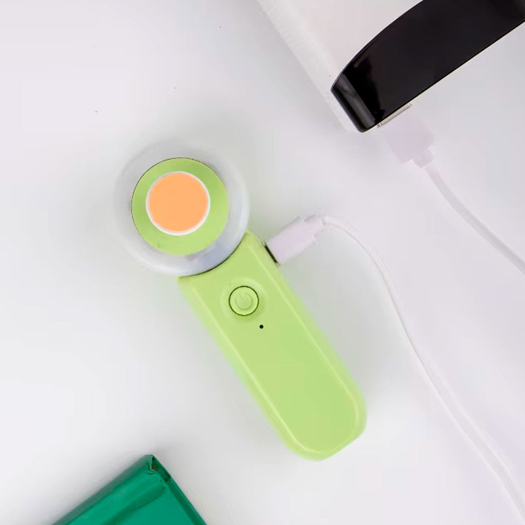 Lima eléctrica recargable con aro de luz, 6 cabezales intercambiables, dos velocidades, suave al tacto con la piel, luz LED incorporada, batería duradera