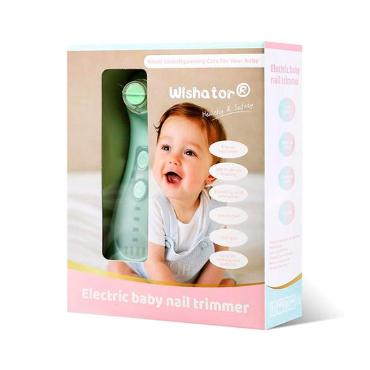 Lima eléctrica recargable con cabezal intercambiable, color verde menta, velocidad ajustable, con luz LED que enciende automáticamente, delicada al tacto con la piel