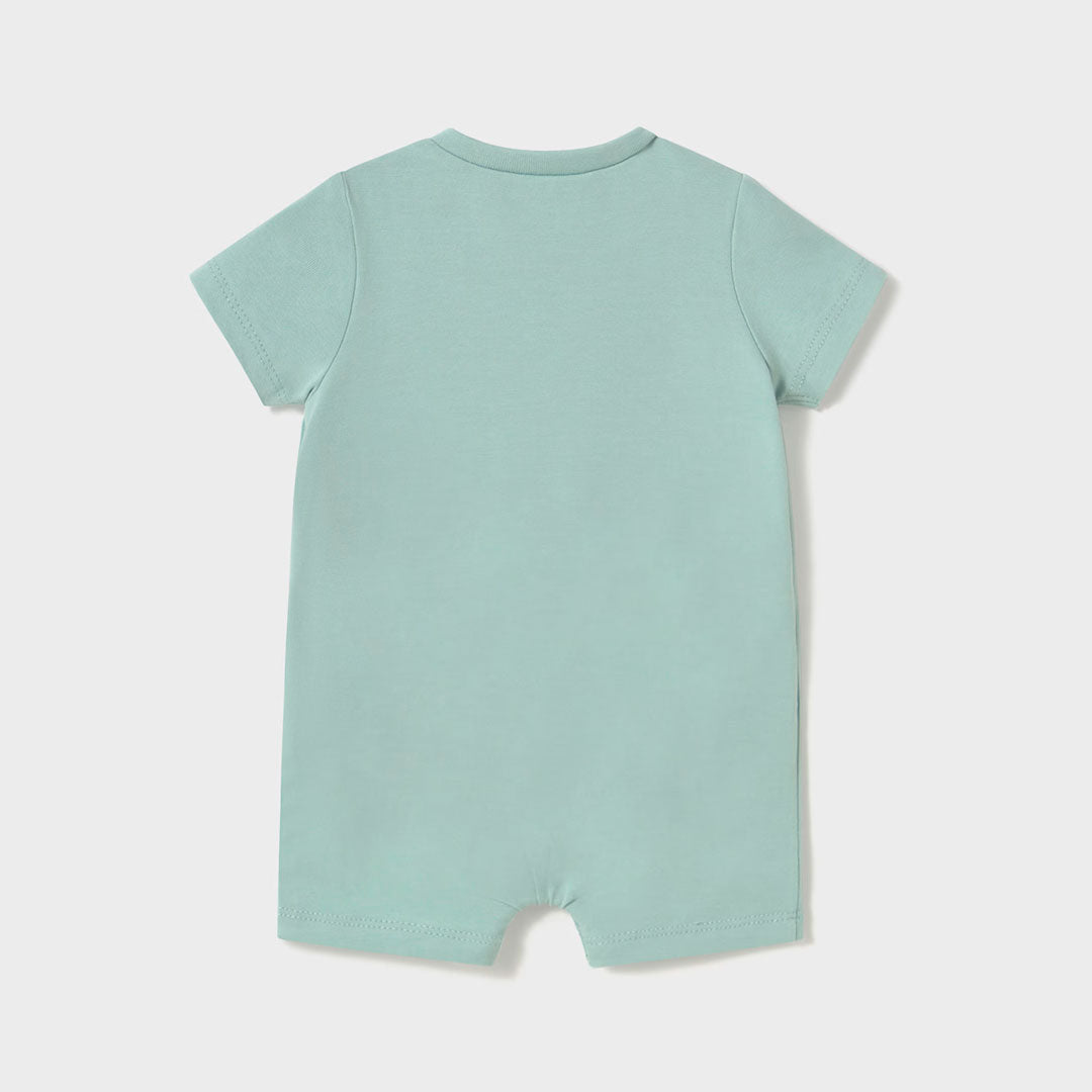 Pijama mameluco manga corta con botones, hecha 100% en algodón suave y antialérgico, con detalles bordados - Mayoral