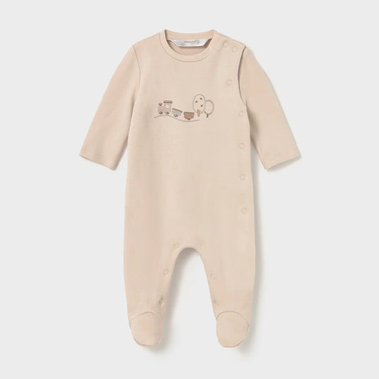 Mameluco manga larga diseño estampado para bebé, pijama con cuello redondo, cierre con botones a presión en la parte delantera, botones a presión en la entrepierna para facilitar la puesta de la prenda - Mayoral