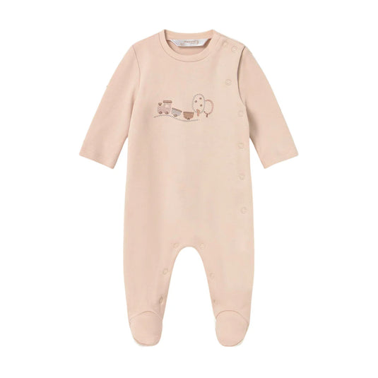 Mameluco manga larga diseño estampado para bebé, pijama con cuello redondo, cierre con botones a presión en la parte delantera, botones a presión en la entrepierna para facilitar la puesta de la prenda - Mayoral