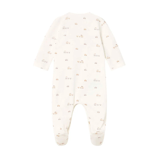 Mameluco manga larga diseño estampado para bebé, pijama con cuello redondo, cierre con botones a presión en la parte delantera, botones a presión en la entrepierna para facilitar la puesta de la prenda - Mayoral