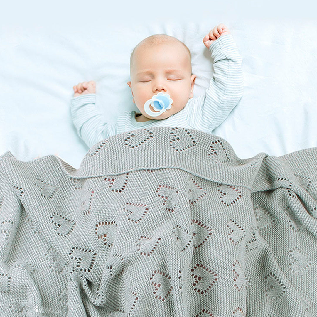 Manta tejida para bebé en algodón de alta calidad
