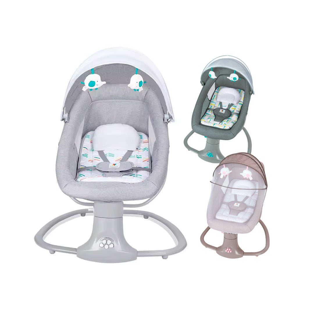 Silla mecedora eléctrica con velocidades, temporizador, mosquitero, música y móviles - Mastela