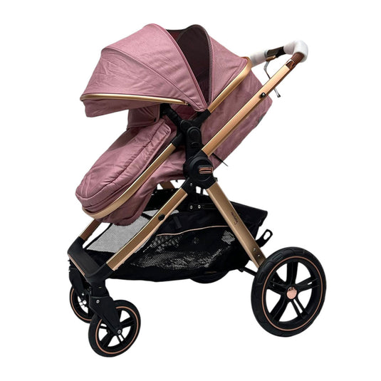 Coche estilo moisés 2 en 1, ajustable a paseador, con cubrepiés, amplia canasta inferior de almacenamiento y portavasos para el tetero  - Maxibaby
