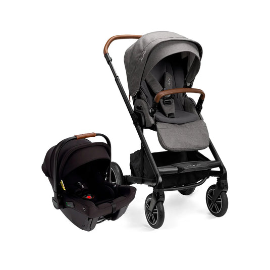 Coche paseador MIXX™ next + PIPA™ Urbn, cinturón de seguridad con hebilla magnética, múltiples posiciones de reclinado, fácil de plegar, manillar ajustable en altura de piel ecológica - Nuna